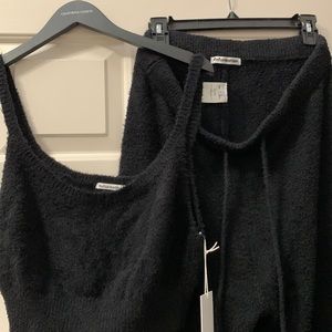 Reformation NWT Black Monte Fuzzy Set - never worn